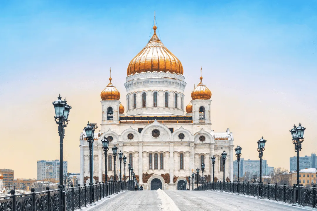 Зимняя Москва, собор Василия Блаженного