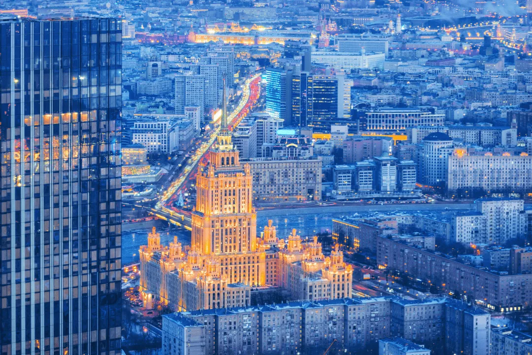 Вид на Москву с высоты птичьего полёта из Москва-Сити